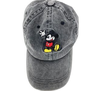 Disney Mickey Mouse vintage dad hat worn acid wash oldschool classic snap NWOT